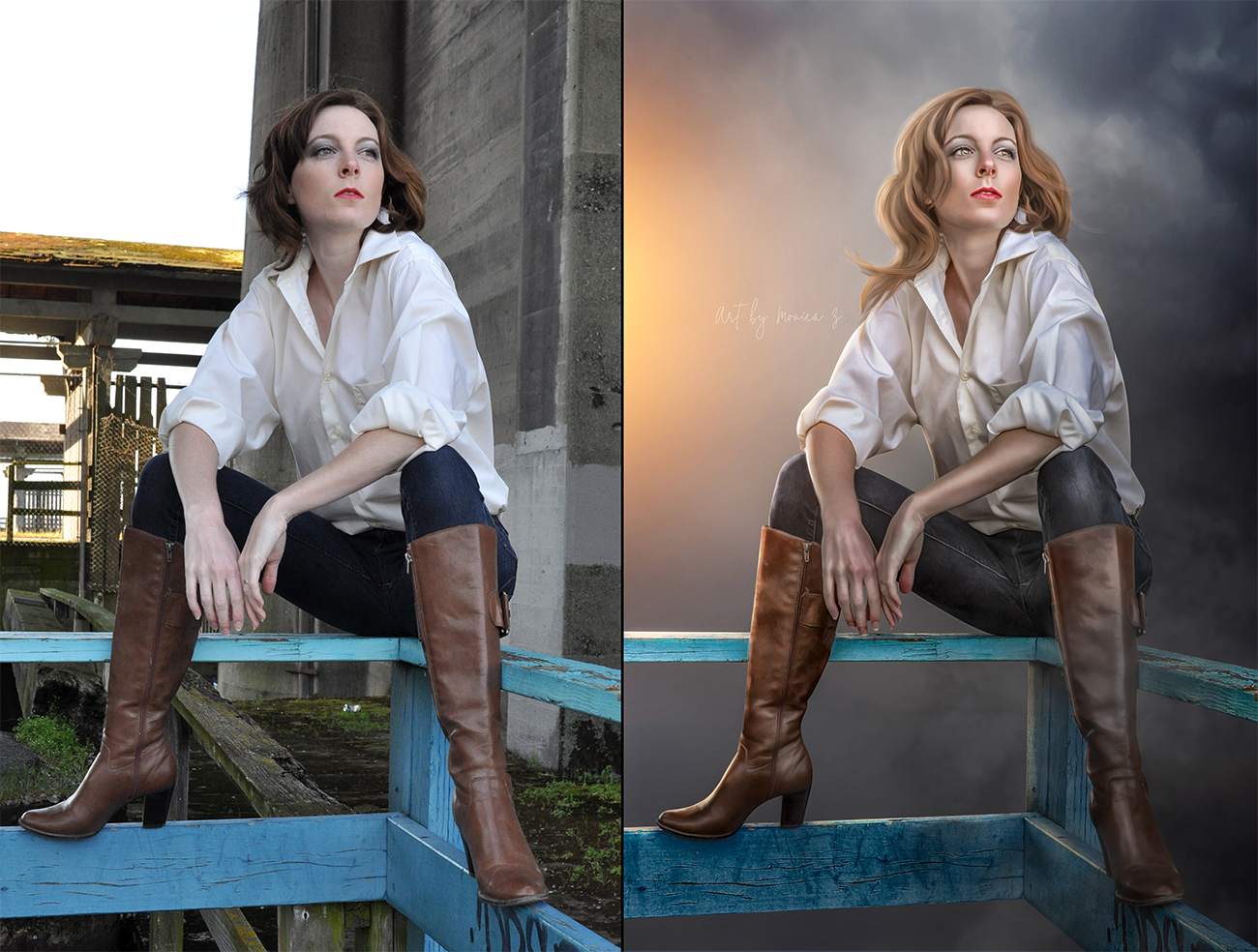 Безмятежность (арт по фото с прорисовкой) до и после.jpg