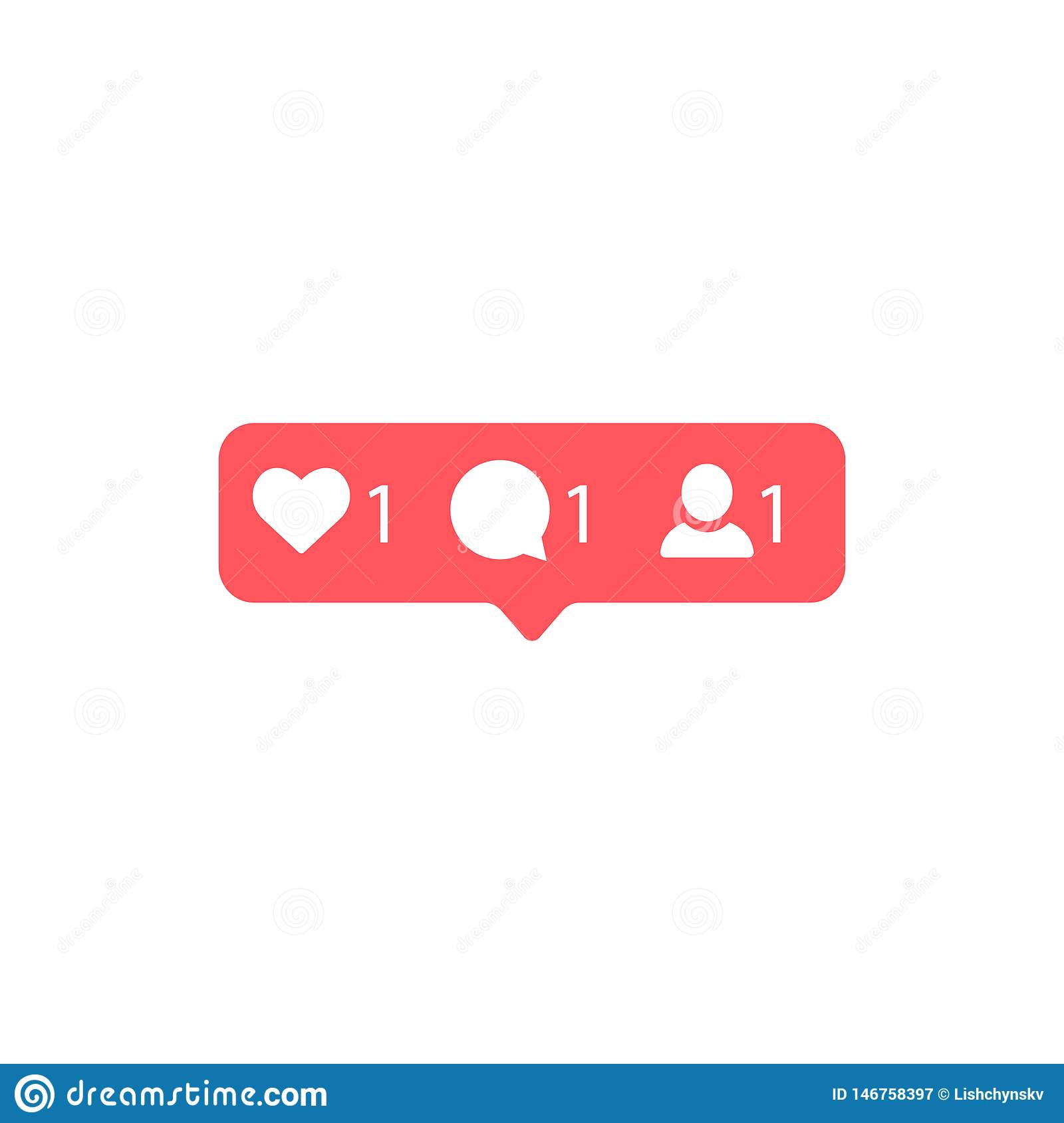 social-media-instagram-modern-like-follower-red-color-comment-bu