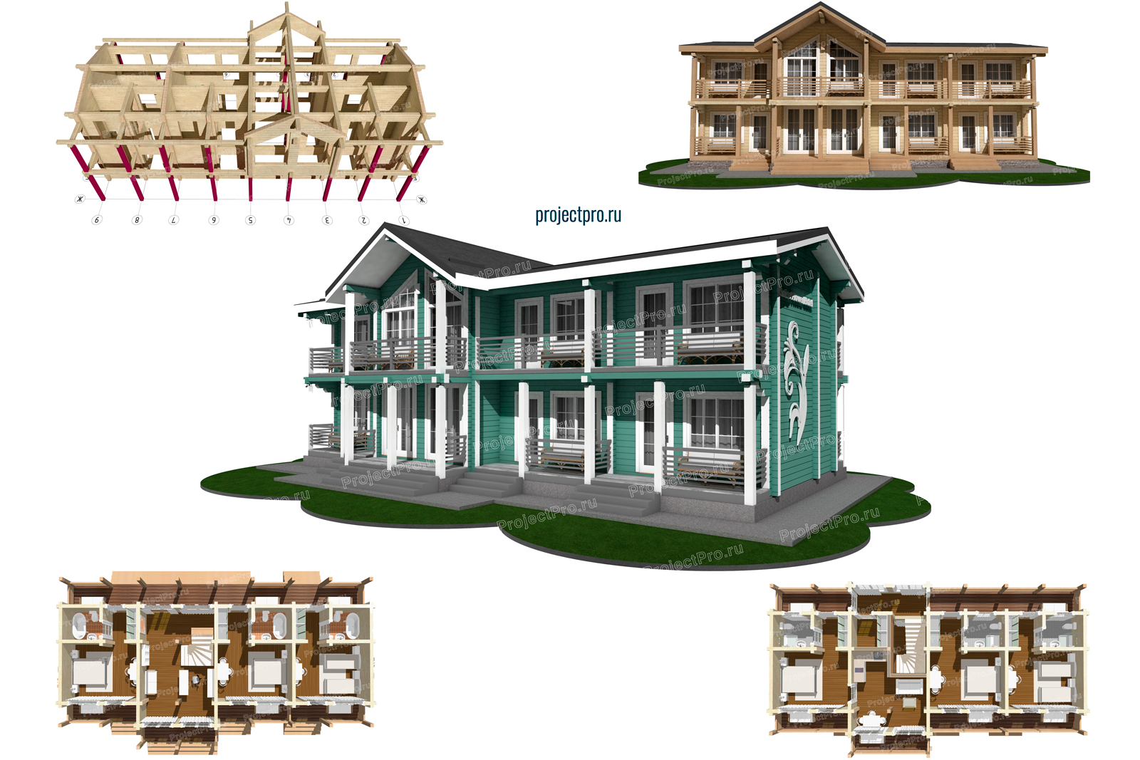 Проект гостиницы из бруса G-08 3D Разбревновка.jpg