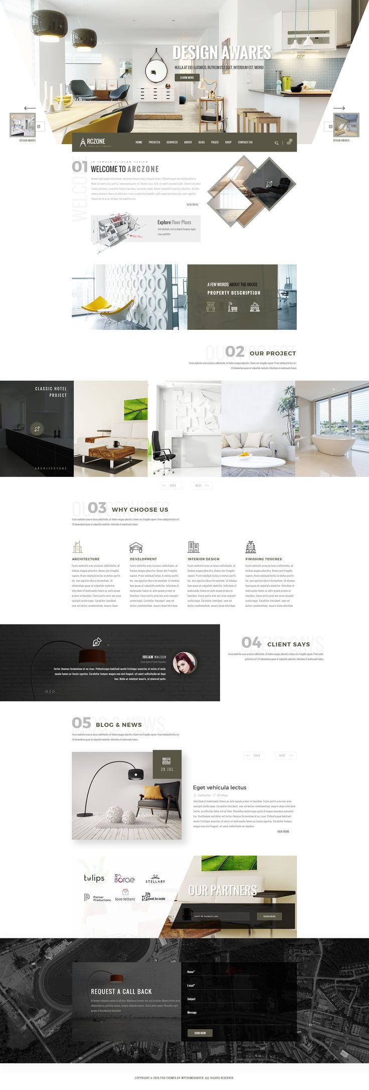 ARCZONE- Interior Design, Decor, Architecture Business Template_