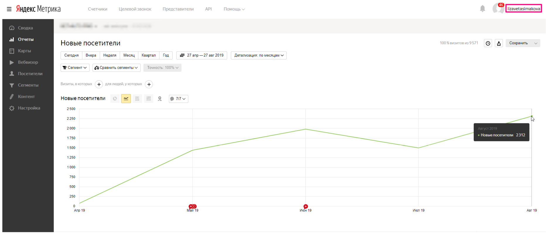 рост числа новых посетителей в 30 раз за 4 месяца продвижения.pn