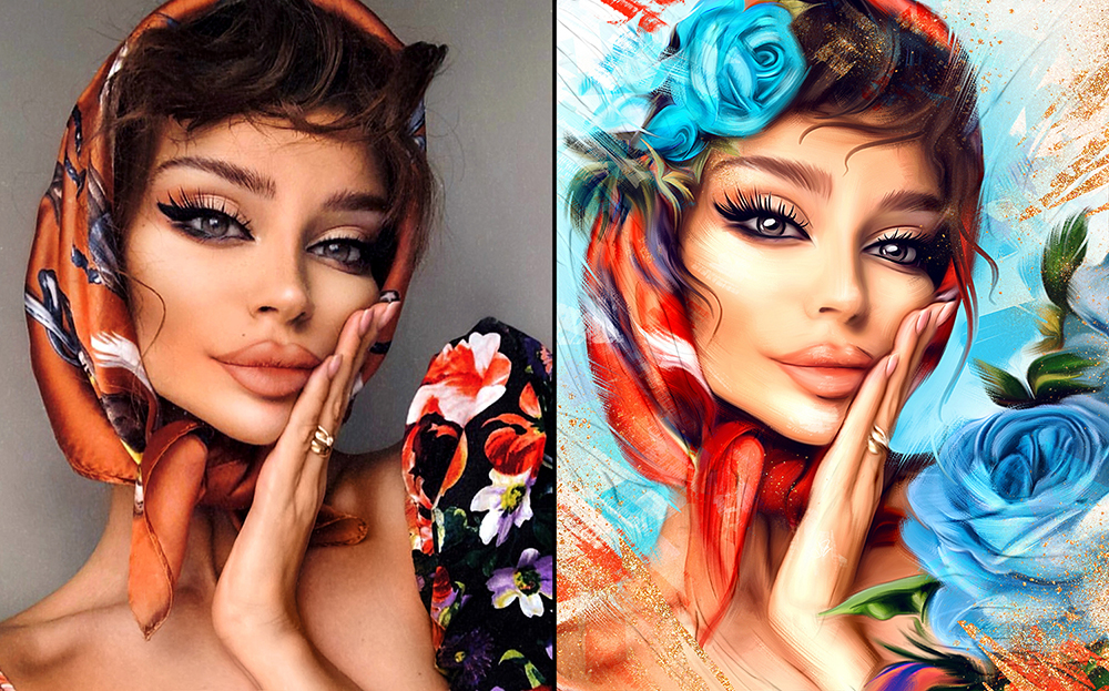 Девушка с розами (Artsoul Gold) до и после.jpg