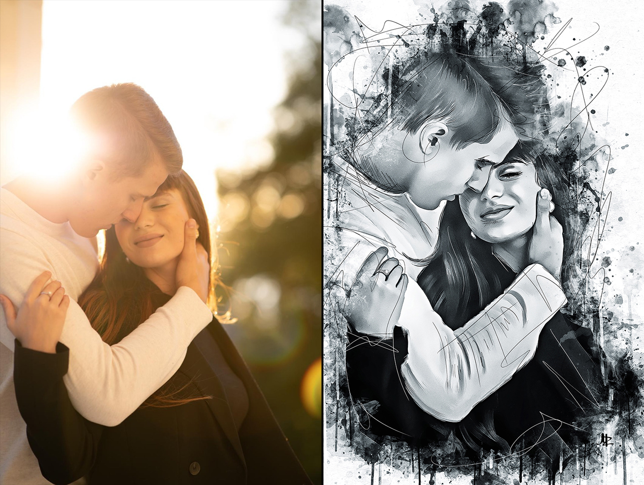 Love 2 (Ink style art) до и после.jpg