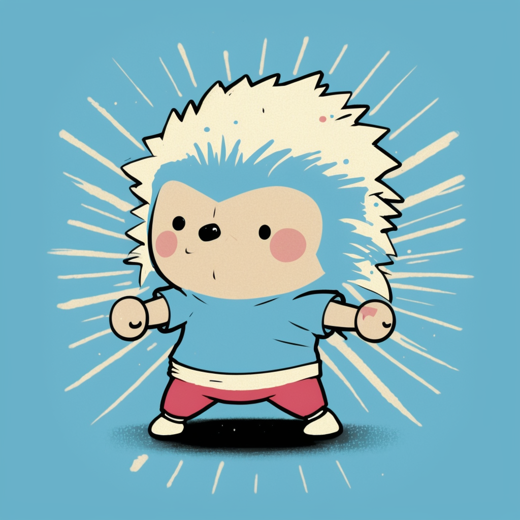 alfret14_childrens_drawn_2D_characters_karate_hedgehog_light_co_