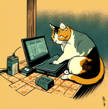 BANANA_a_cat_plays_a_computer_in_the_style_of_a_Japanese_comic__