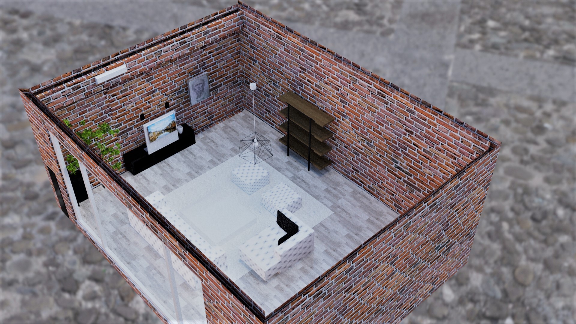 Loft living room interior for an artist-5.jpg