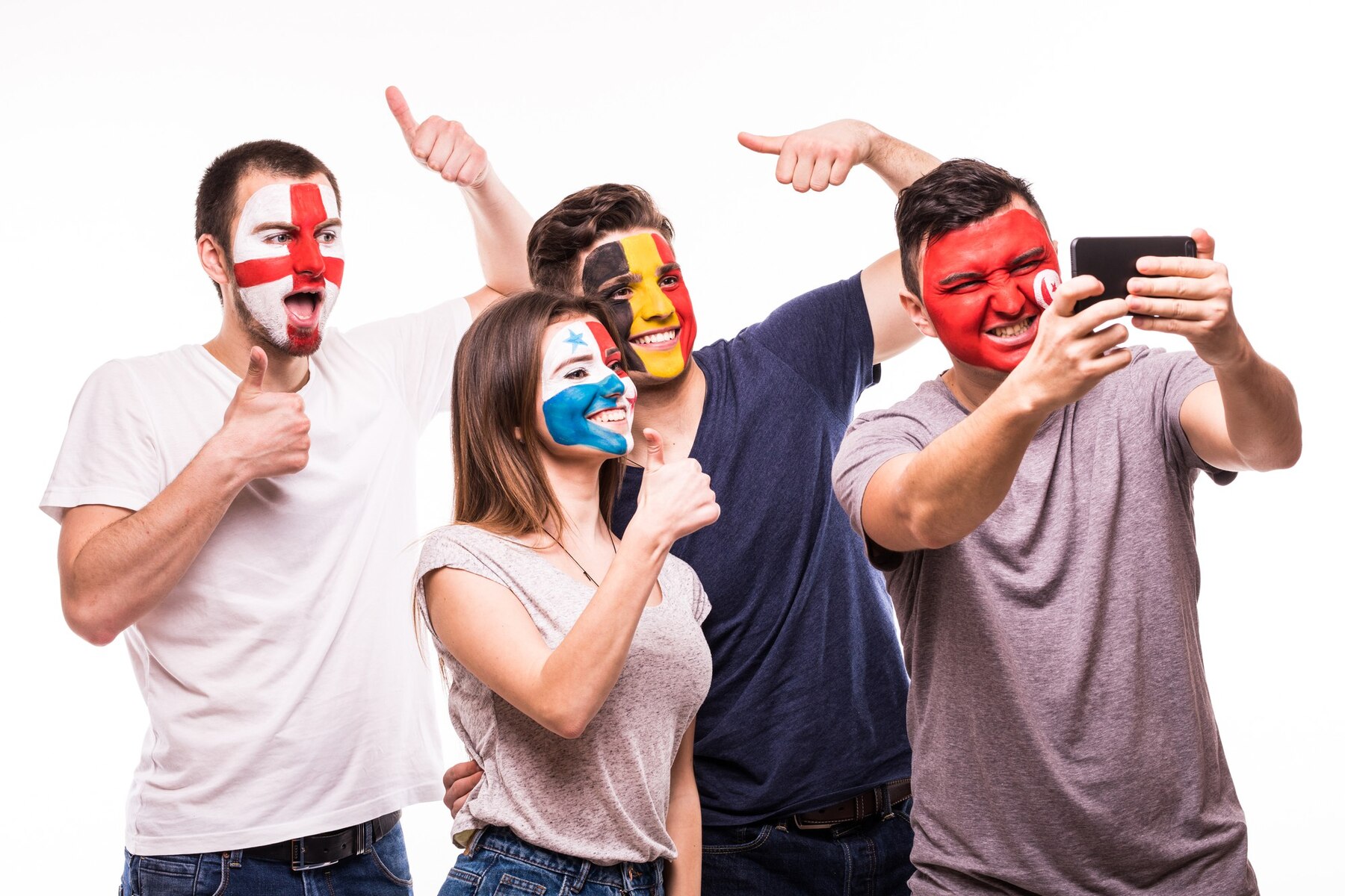 group-of-fans-suport-their-national-teams-with-painted-faces-eng