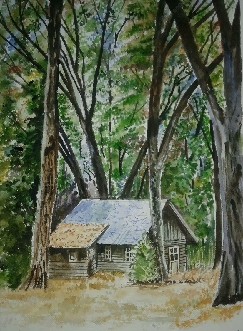 watercolor-hand-drawn-tree-nature-landscape-illustration_330565-