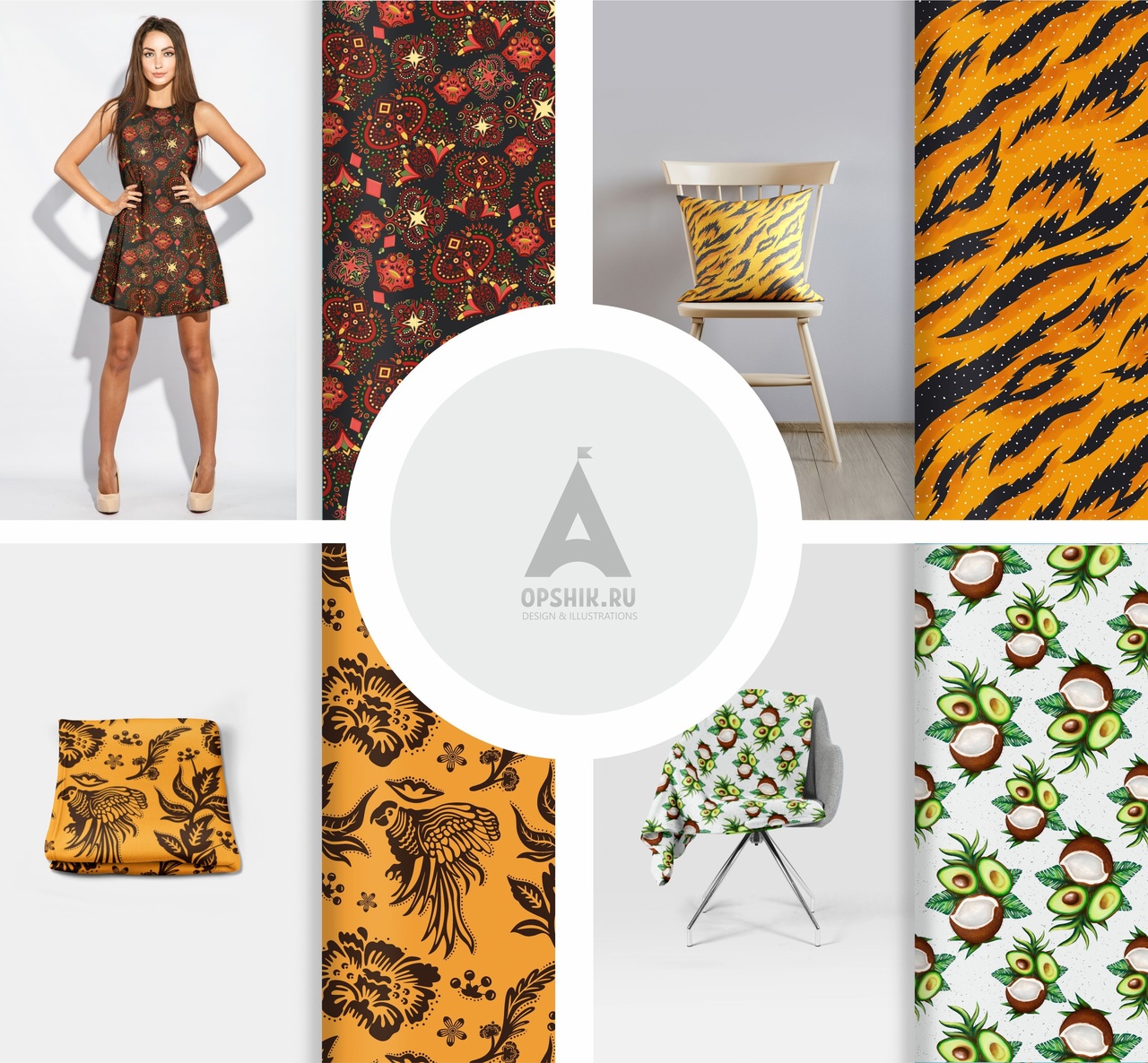 232. Отрисовка купонов для ткани. Купоны - компаньоны. Паттерны.