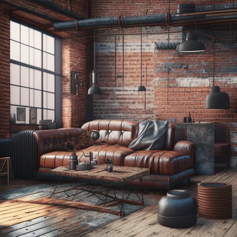 Цветной коллаж в стиле лофт, доска настроения, кирпичная стена, 