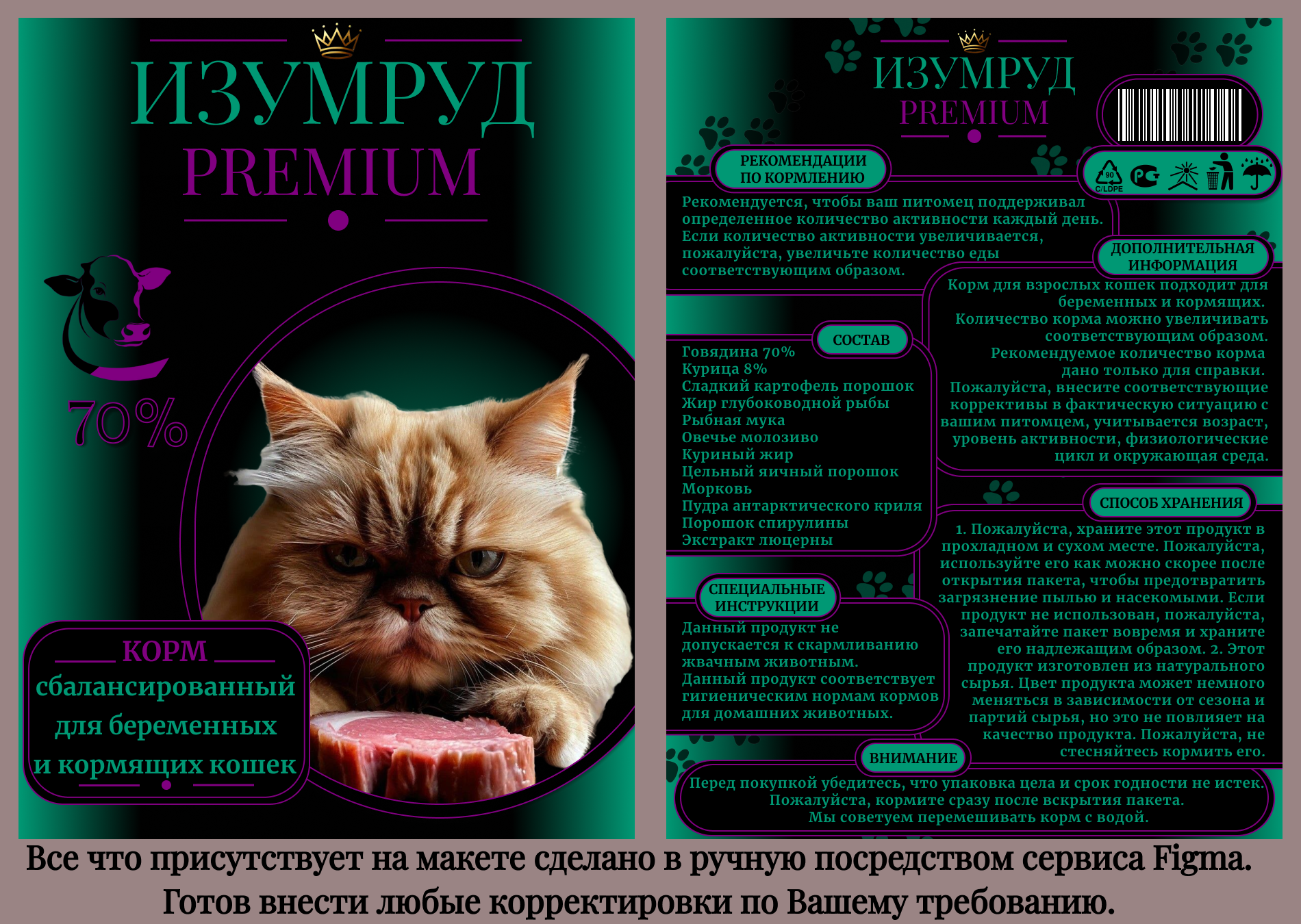 Дизайн кошачий корм