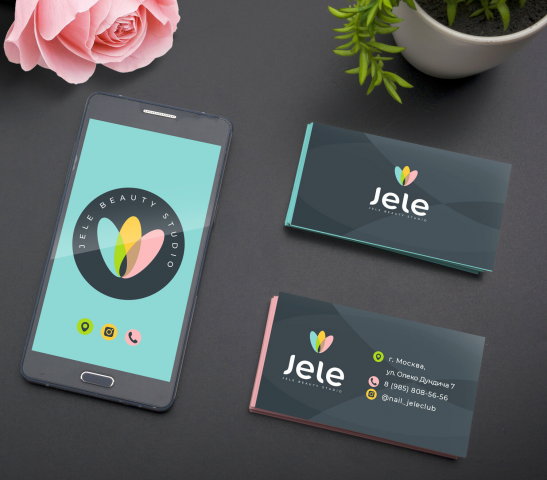 JELE BEAUTY STUDIO. Дизайн логотипа и фирменный стиль