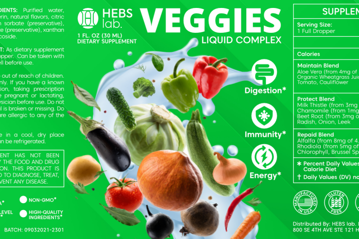 Этикетка БАД