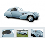 Bugatti 1936 год, отрисовка