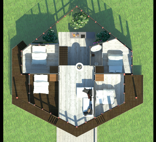 коттедж-оранжерея план