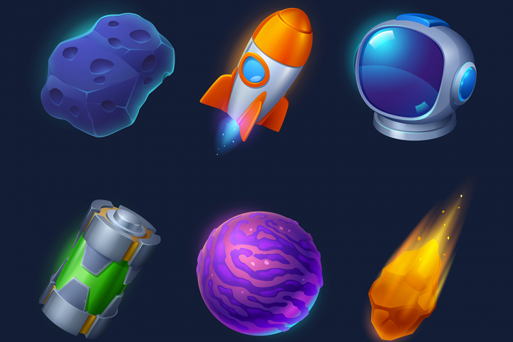 Векторные иконки: Космос