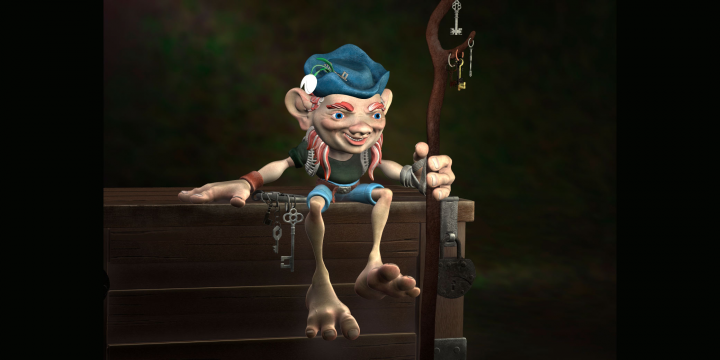 3D модель персонажа Ключник