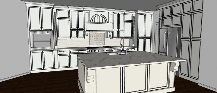 3d модель кухни в sketchup