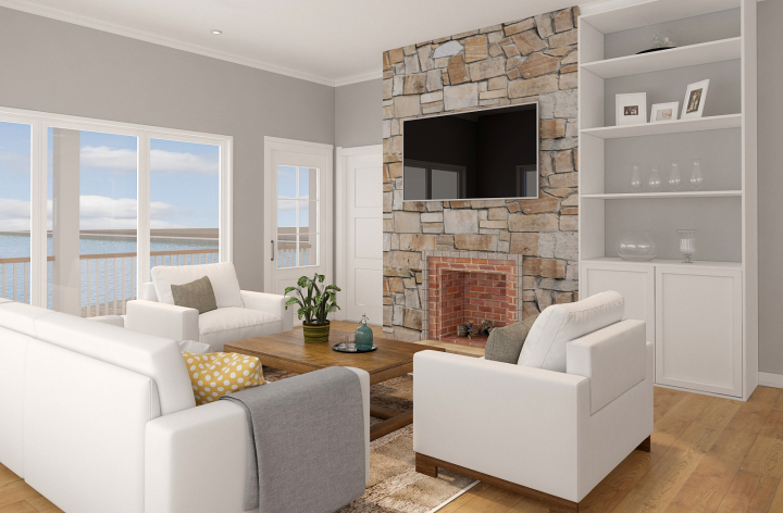 3д визуализация и моделлирование гостинной