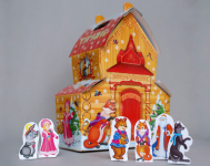 новогодняя упаковка Теремок для фирмы "Интеркартон"