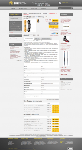 Наполнение интернет-магазина skidrom.ru