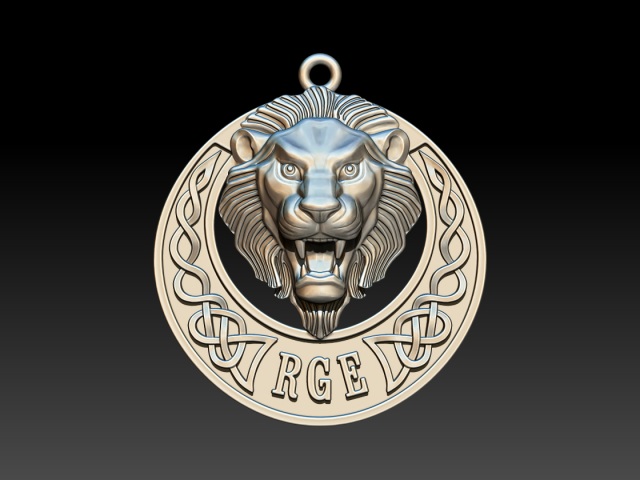 Кулон со львом
