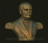 Бюст адмирала Г.И.Невельского под 3д-печать / Bust of the admi