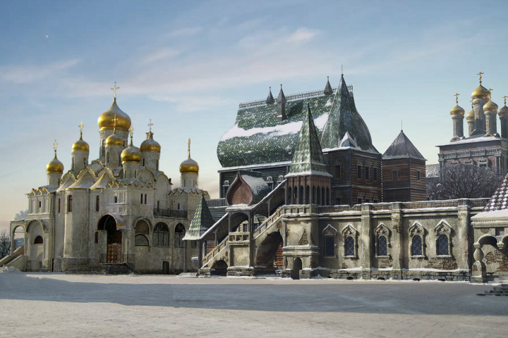 Пейзаж  с церковью