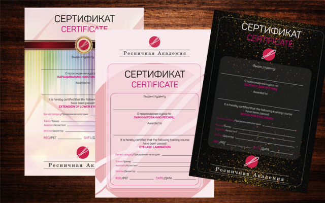 изготовление сертификатов
