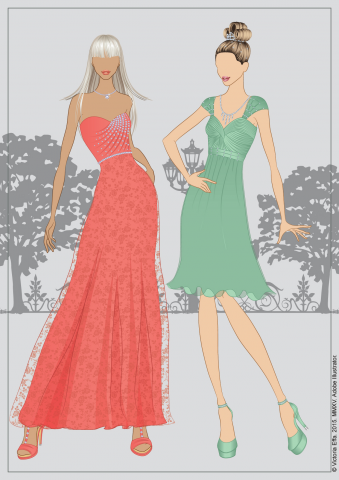 Эскиз вечернего платья