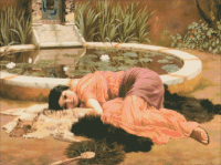 Godward_Девушка у бассейна