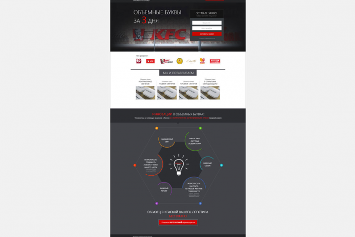 Landing page для компании "Брэнд"