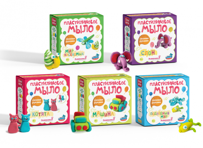 Упаковка наборов для творчества "Пластилиновое мыло"