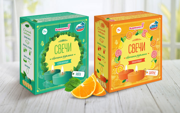 Дизайн серии упаковок для творческих наборов