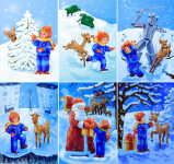 6 иллюстраций к новогодней сказке