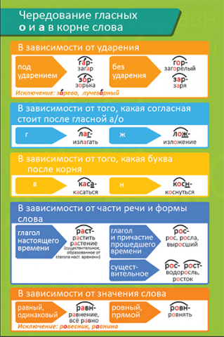 Плакат - правила русского языка