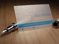 Визитка для разработчика горизонтальная