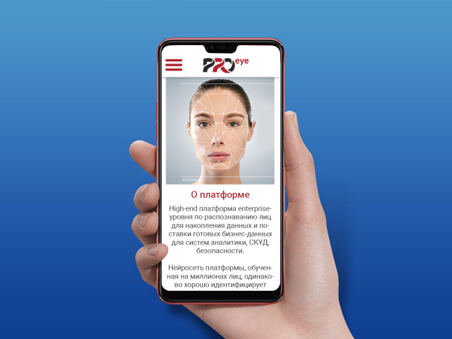 Мобильная версия сайта компании PROeye
