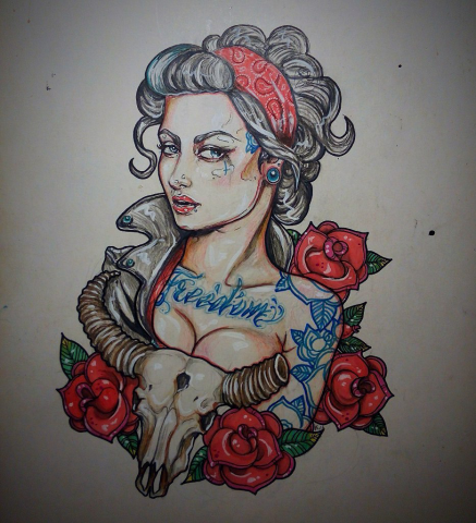 Портрет с черепом