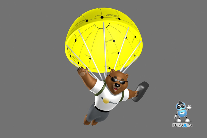 3D модель медведя для хабаровского аэропорта