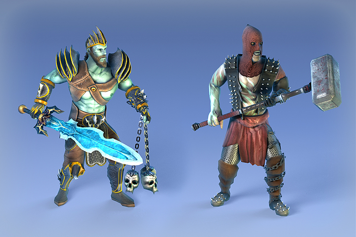 3D персонажи и анимации для DOTA-образной игры