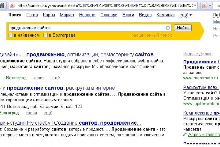 продвижение сайта по тематике "SEO"