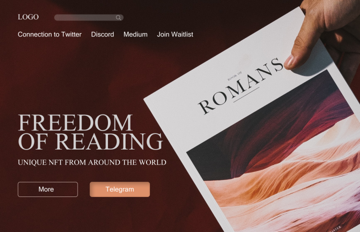 Лендинг NFT продажа книг