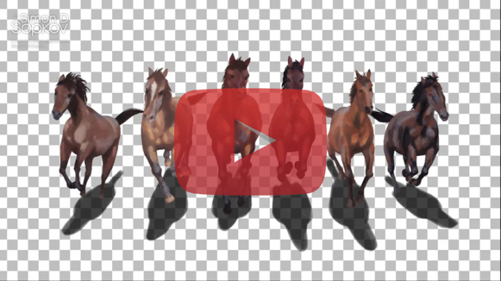 Looped 2D Animation of Running Horses