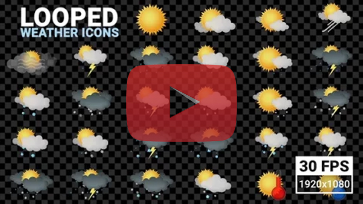Looped Weather Icons. Day Pack