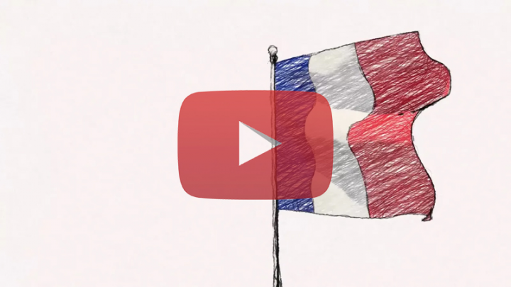 France Flag In Colored Pencils Loop