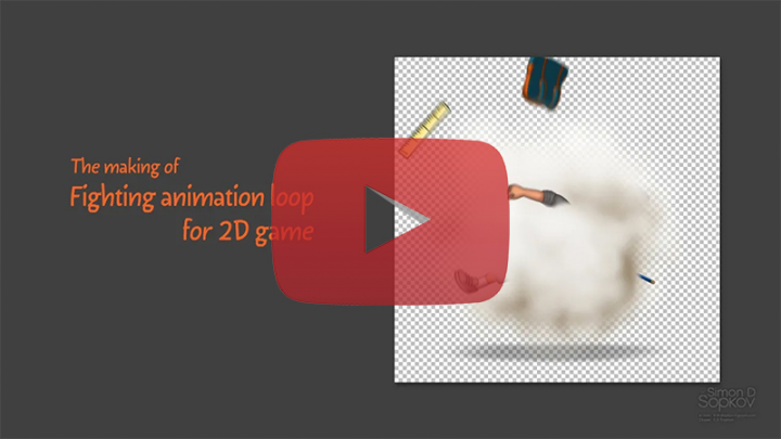 Fighting animation loop for 2D game