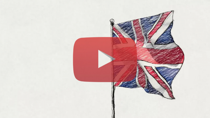 UK Flag In Colored Pencils Loop