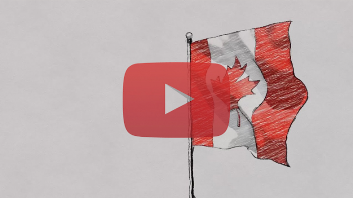 Canada Flag In Colored Pencils Loop