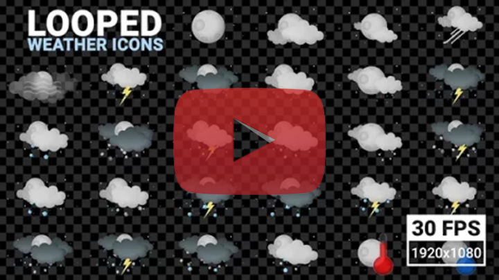 Looped Weather Icons. Night Pack
